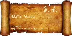 Ház Atala névjegykártya